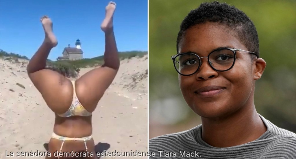 Una senadora demócrata deE.UU. hace ‘twerking’ parada de cabeza e insta a votar por&nbsp;ella